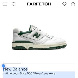New Balance x Aimé Leon Dore 550 "Green" sneakers. 6.5